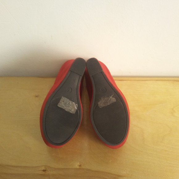 Sassy Sexy Lipstick Red Faux Suede Mary Jane Tall Platform Wedges - Picture 7 of 7